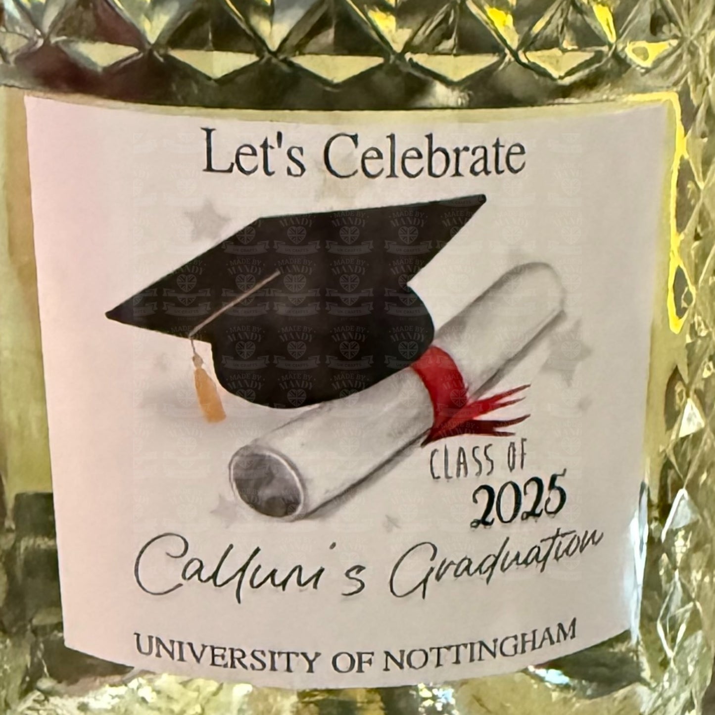 Personalised Graduation wine prosecco celebration bottle sticker STICKER ONLY*