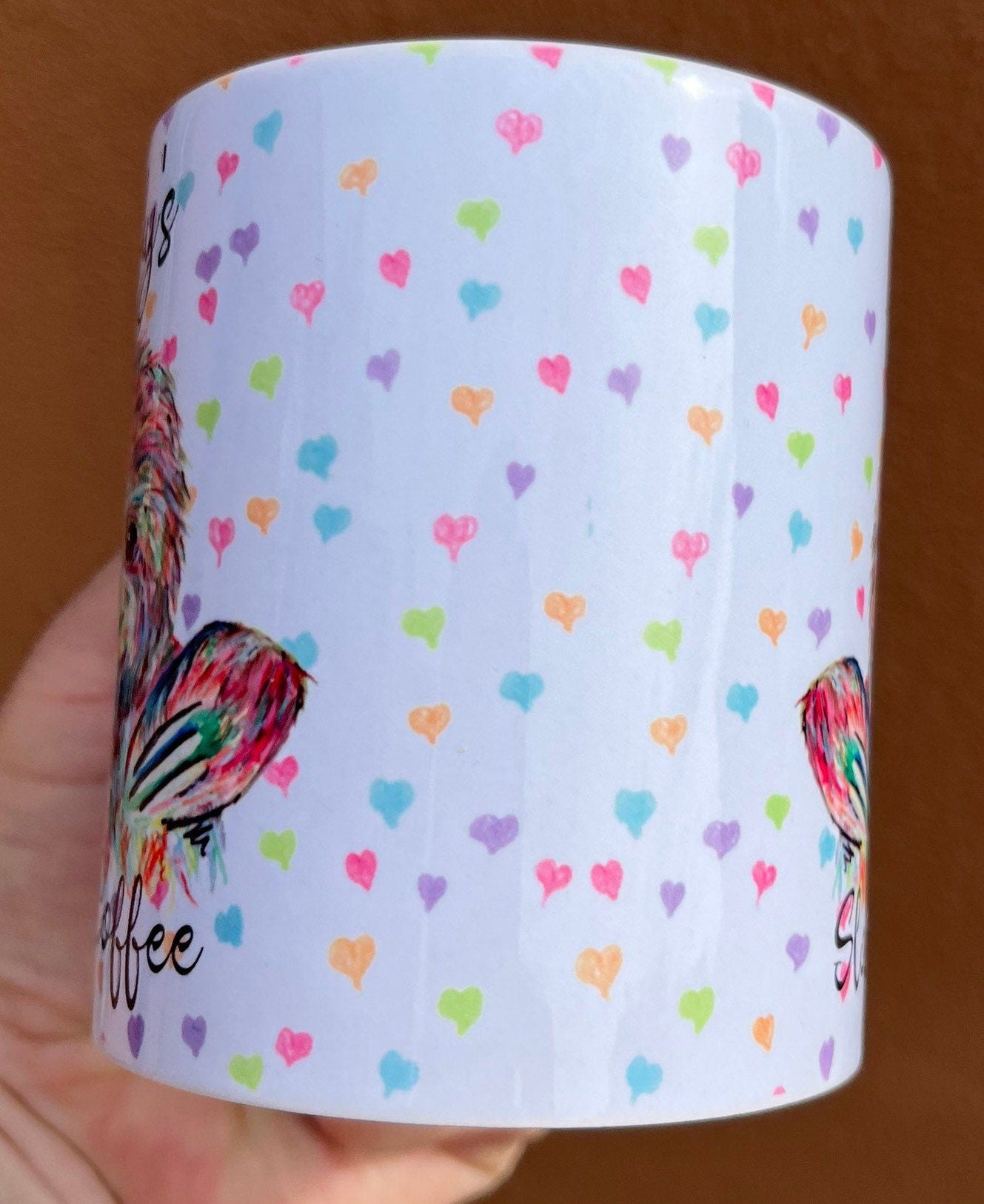 Personalised Water colour sloffee coffee designed gift mug - excellent gift for all occasions for mum niece daughter nanny aunt