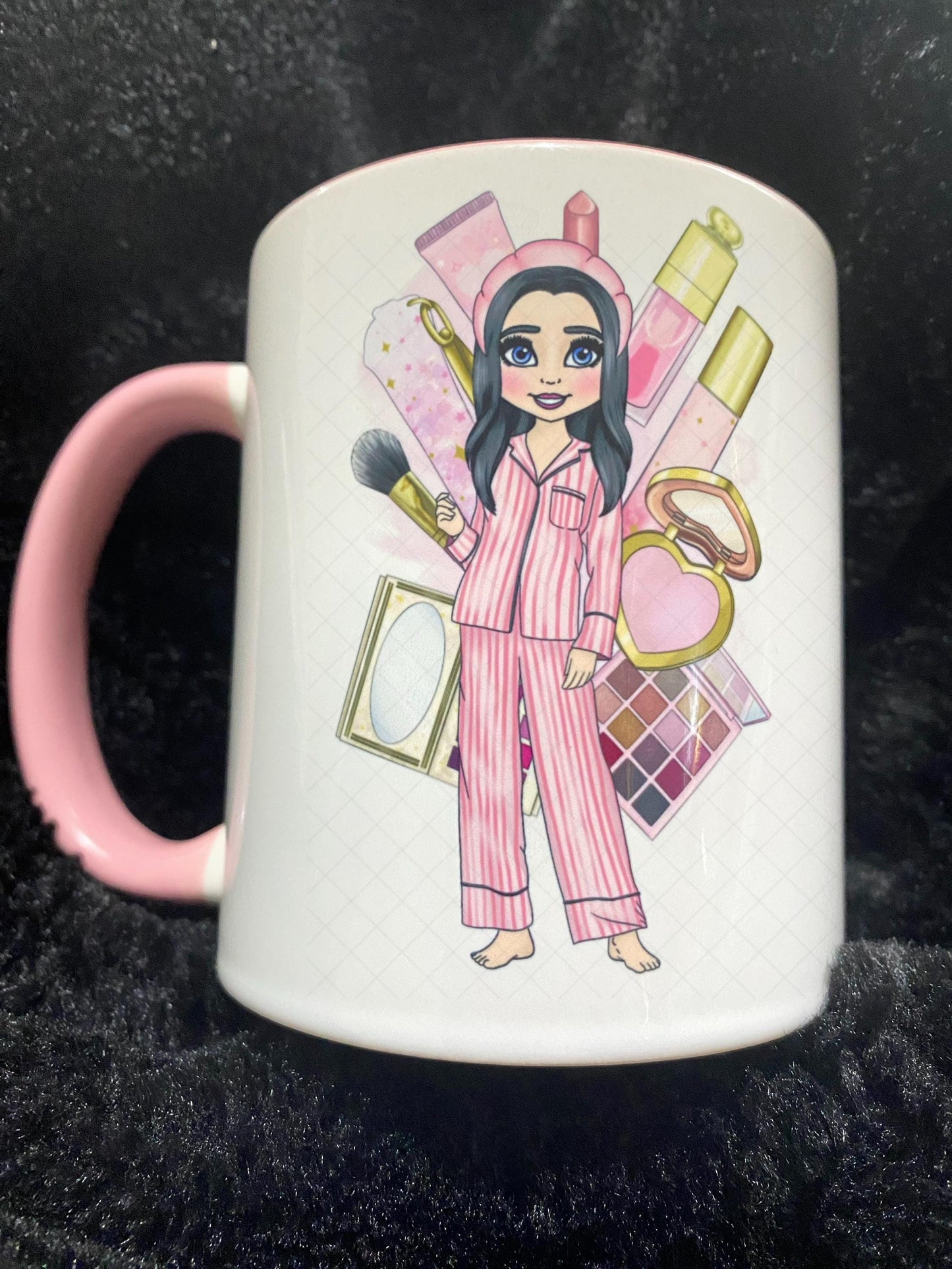 Pink make up girl mug Christmas Easter Birthday gift for anyone who loves pink
