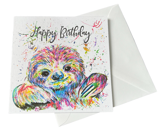 Happy Birthday Sloth Card