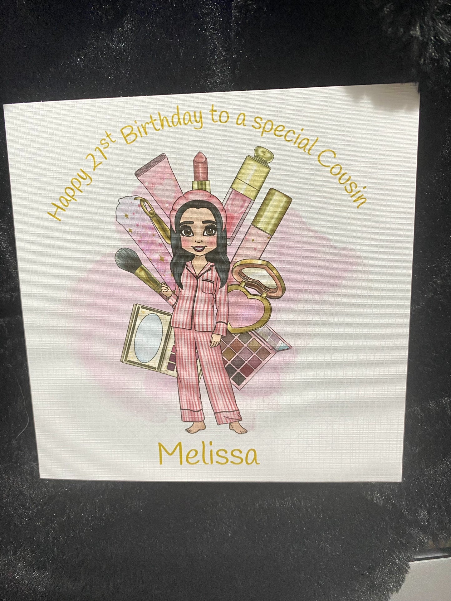 Happy Birthday to a special teenager, pink make up girl card