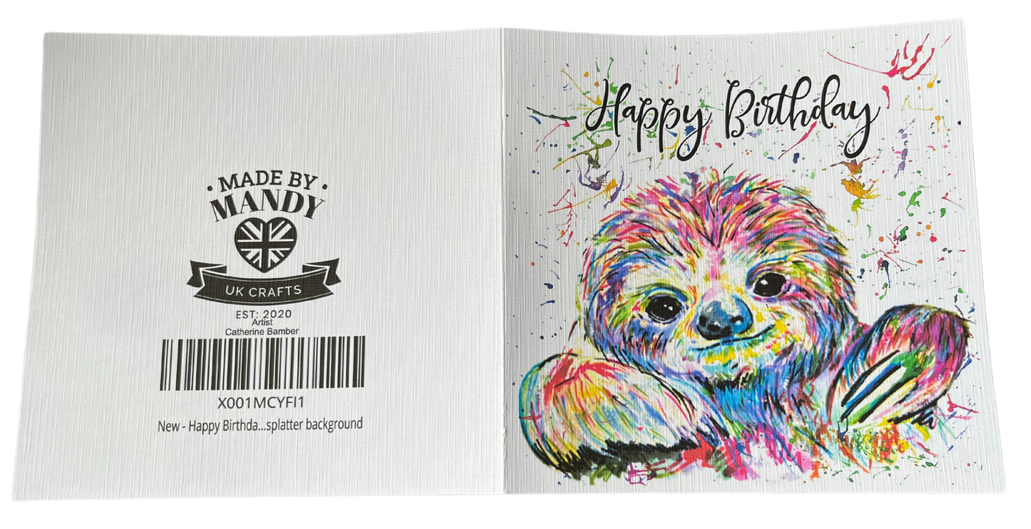 Happy Birthday Sloth Card