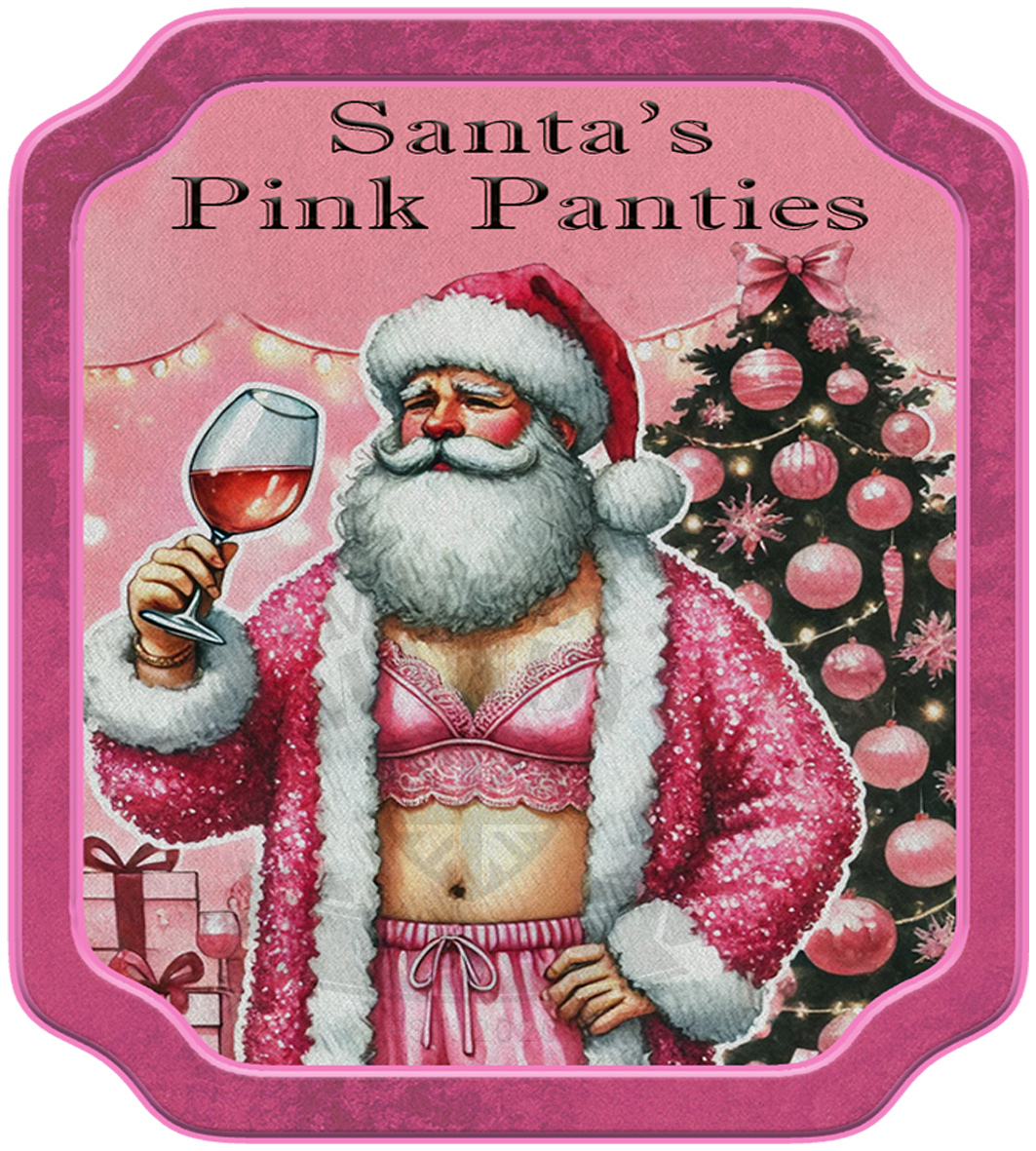 Pack of 4 Rude Christmas Wine Labels
