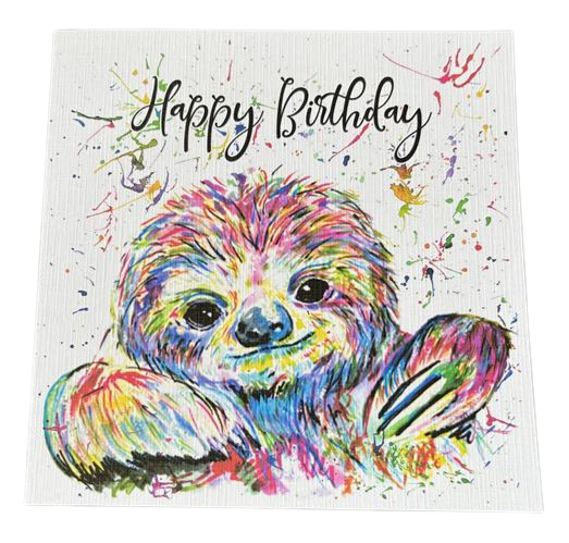 Happy Birthday Sloth Card