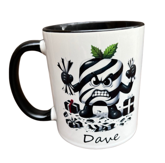 Personalised Christmas Bah Humbug Mug, great secret Santa gift