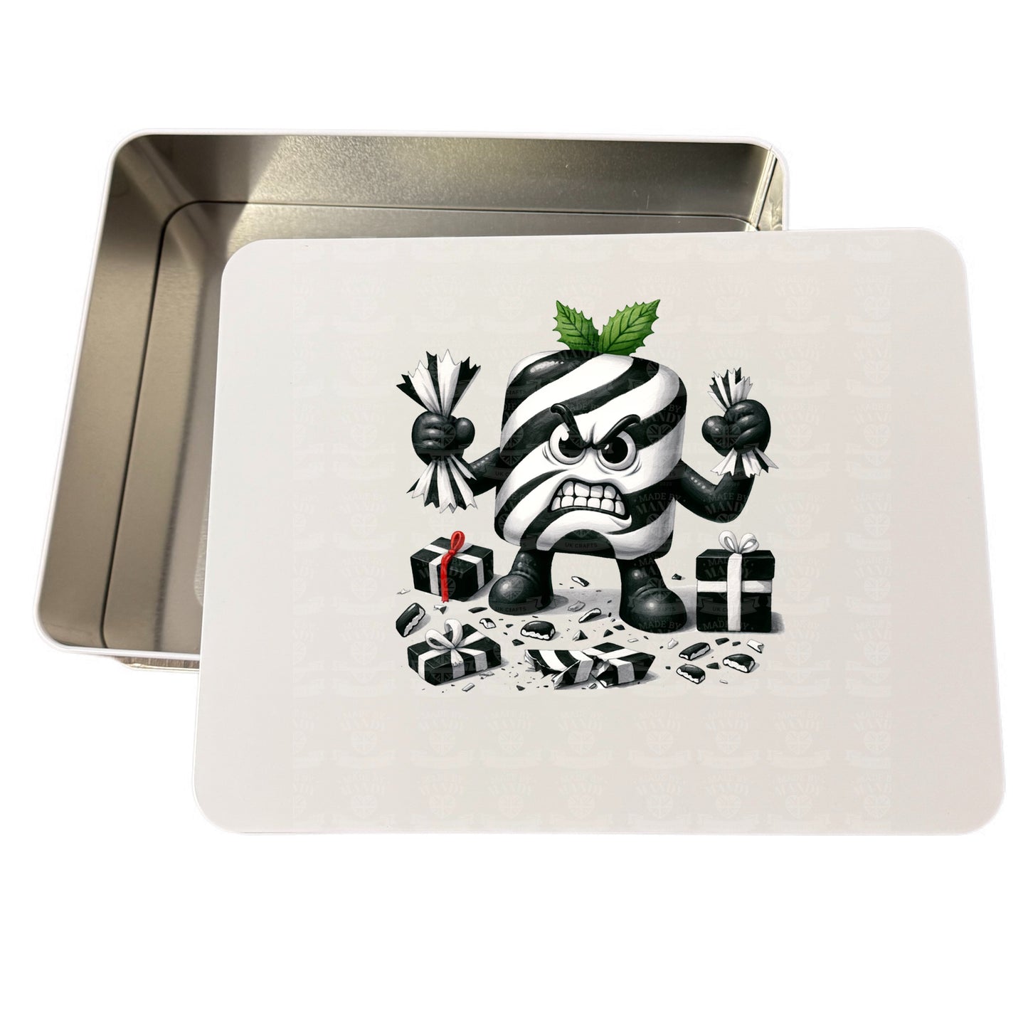 Personalised Biscuit Sweets Storage Metal Tin – Funny Humbug Design | Birthdays Christmas Secret Santa