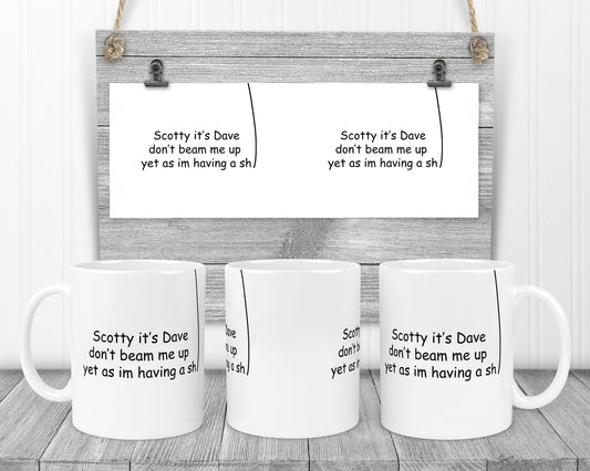 Don't beam me up Scotty - Personalised funny mug by MadebyMandyUKcrafts
