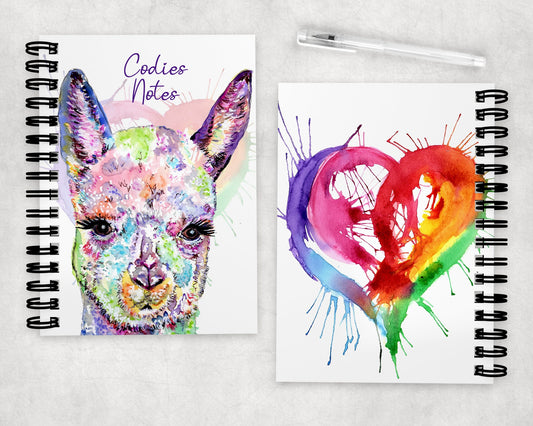 A5 personalised Alpaca lover note book great gift for birthdays, annivesary, valentines - mum, niece, aunt, daughter girl journal