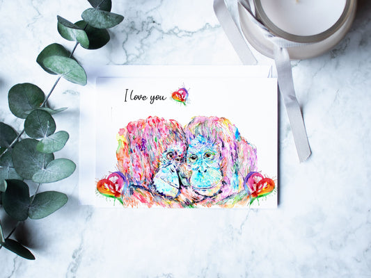 I Love You card perfect for valentines day, anniversary, birthday, Mothers day or just a greetings card. granddaughter,daughter