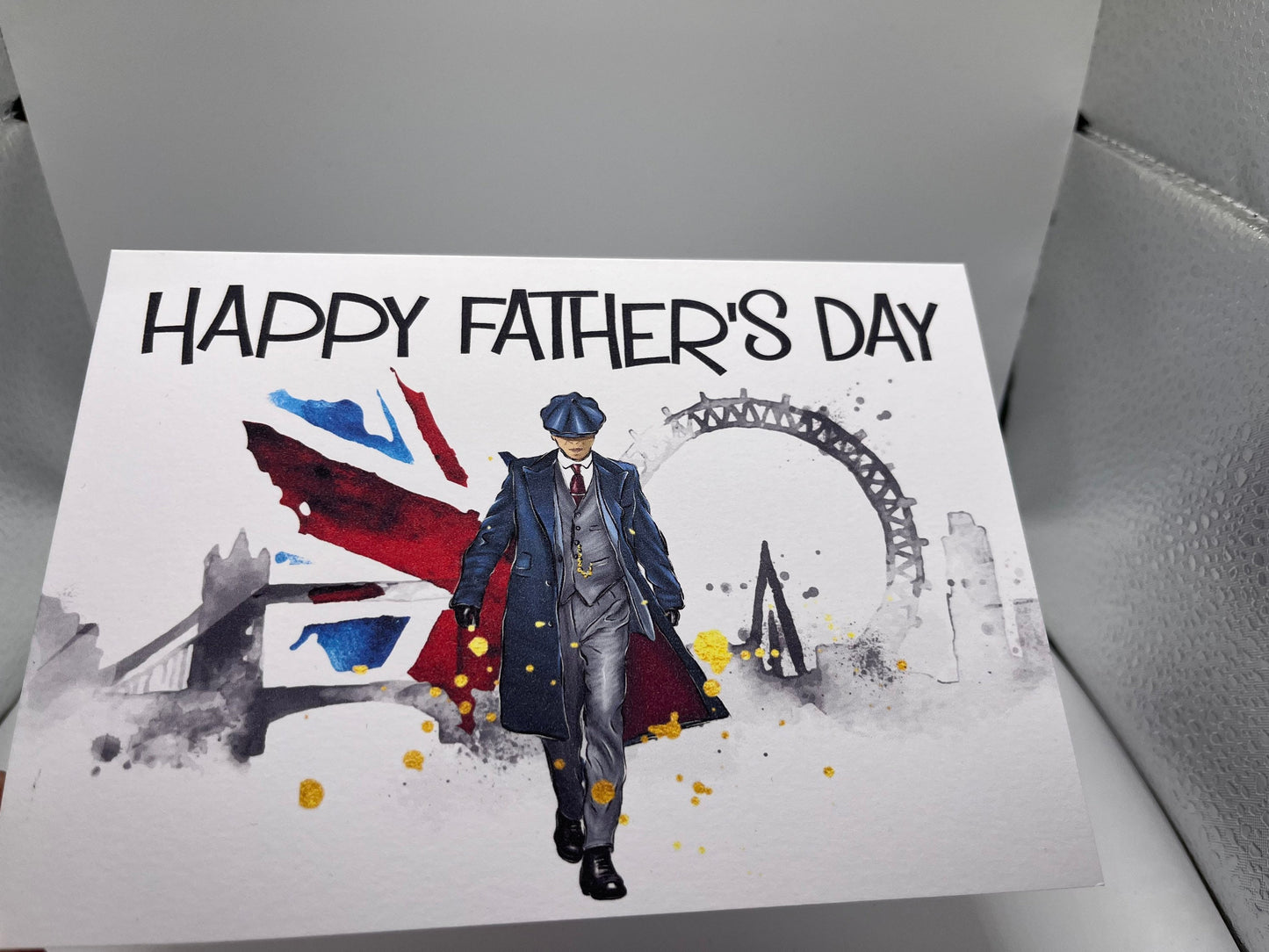 Father's day gangster inspired card, Birthday card, Anniversary card 7"x 5" card, London themed man - Can be Personalised