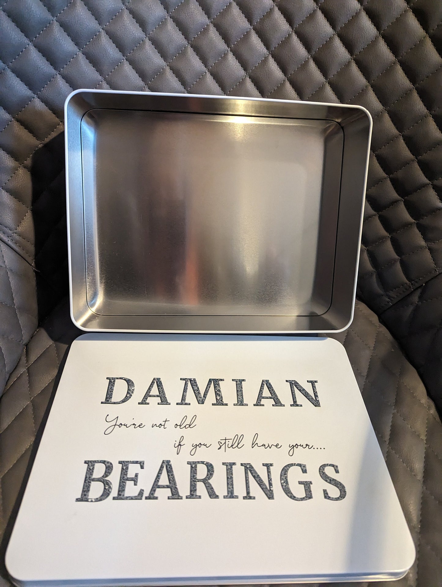 Personalised tin for storage, nuts and bolts tools gift for her gift for him, Dad, uncle, brother, grandad, son gift for her, mechanic,