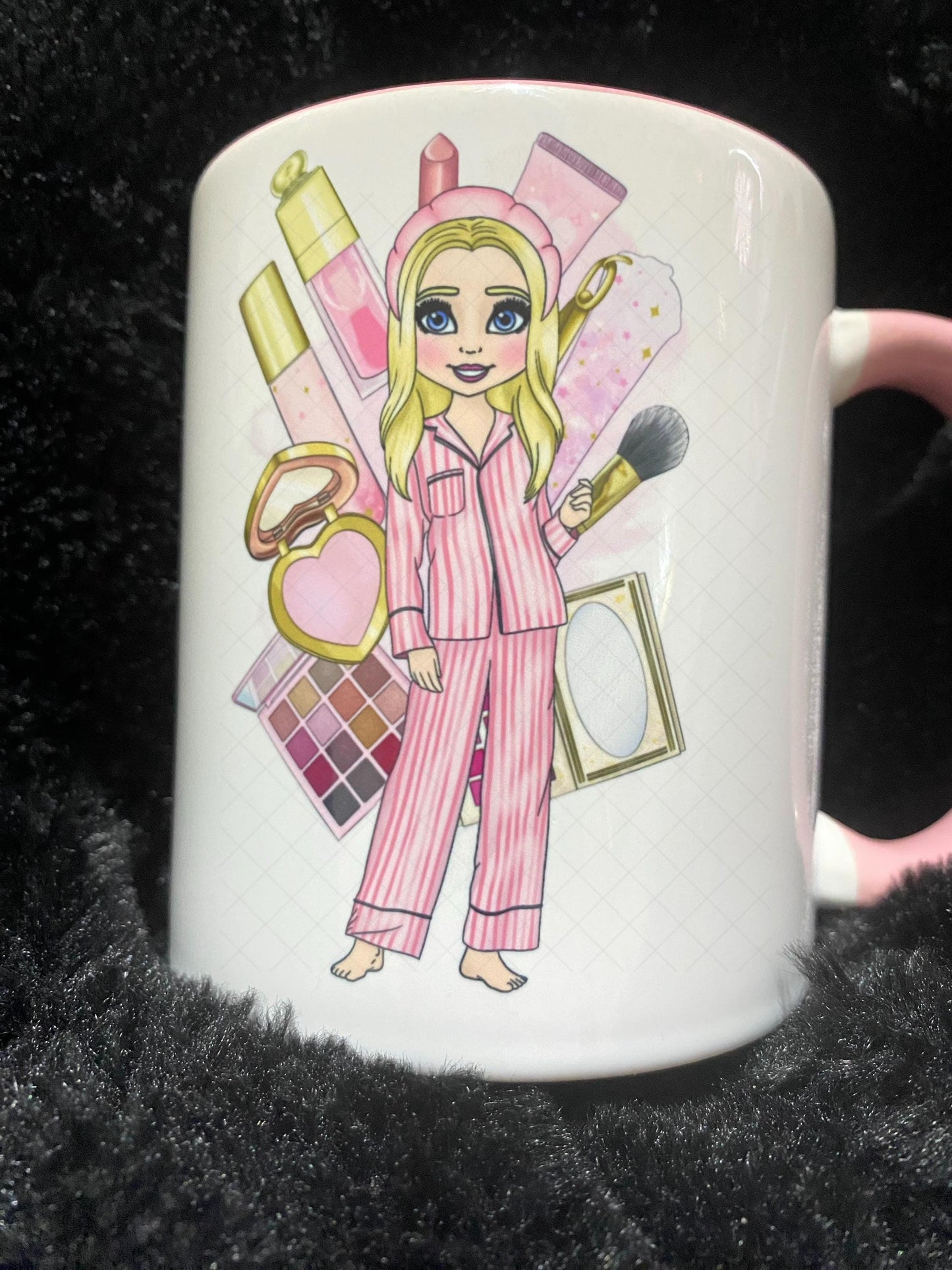 Pink make up girl mug Christmas Easter Birthday gift for anyone who loves pink