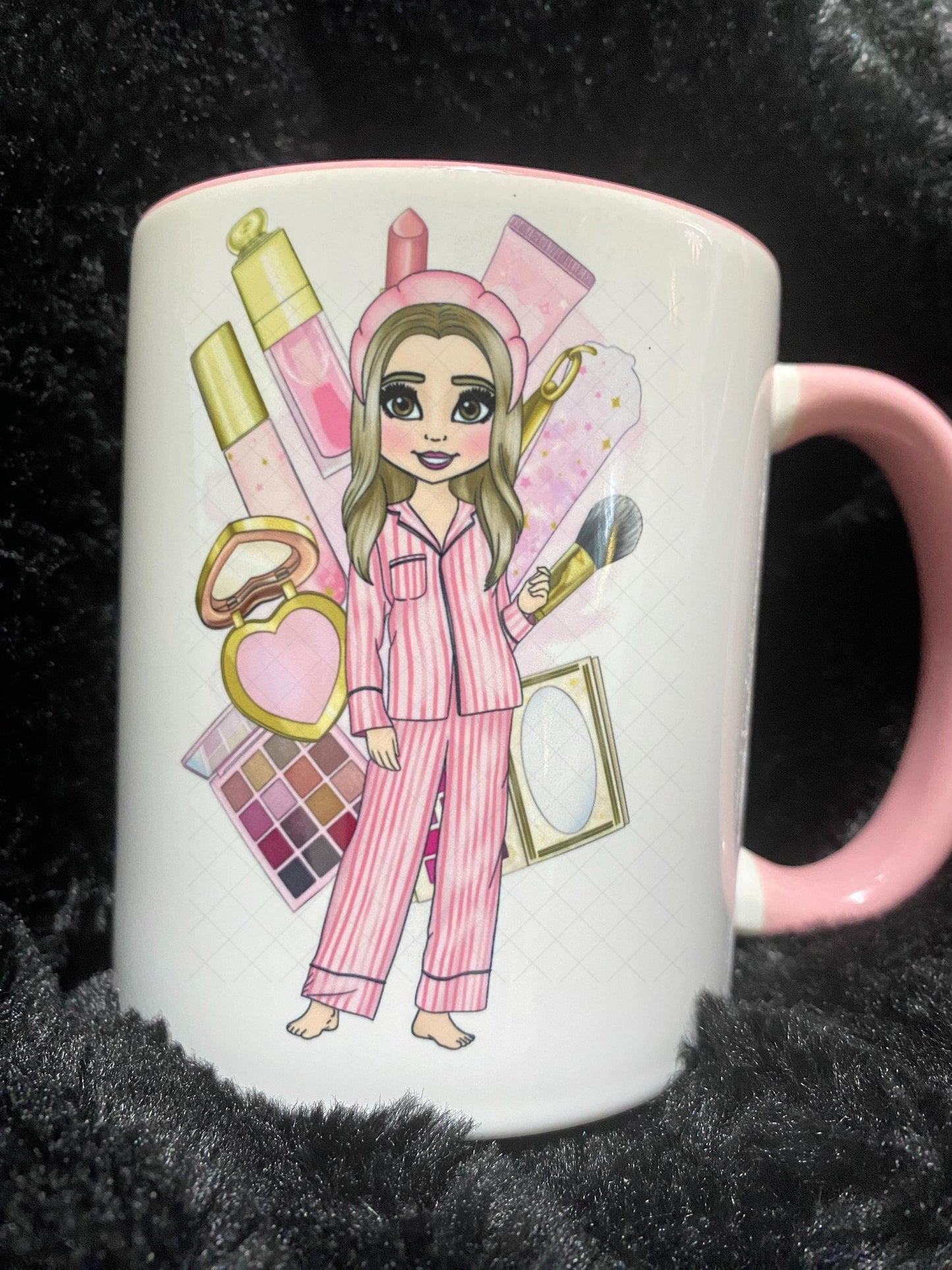 Pink make up girl mug Christmas Easter Birthday gift for anyone who loves pink