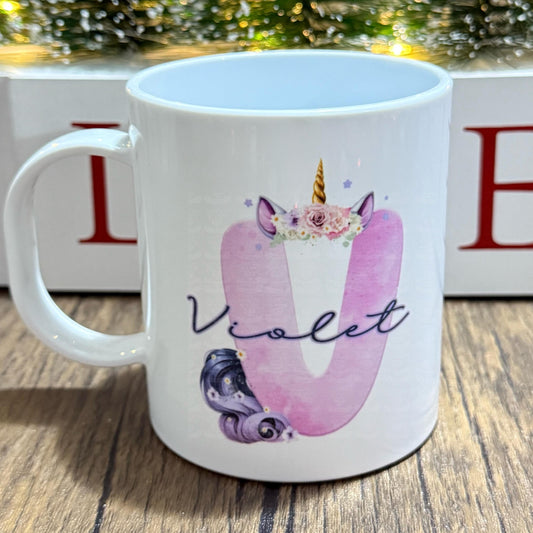 Personalised unbreakable mug. Kids older adult mug 11oz