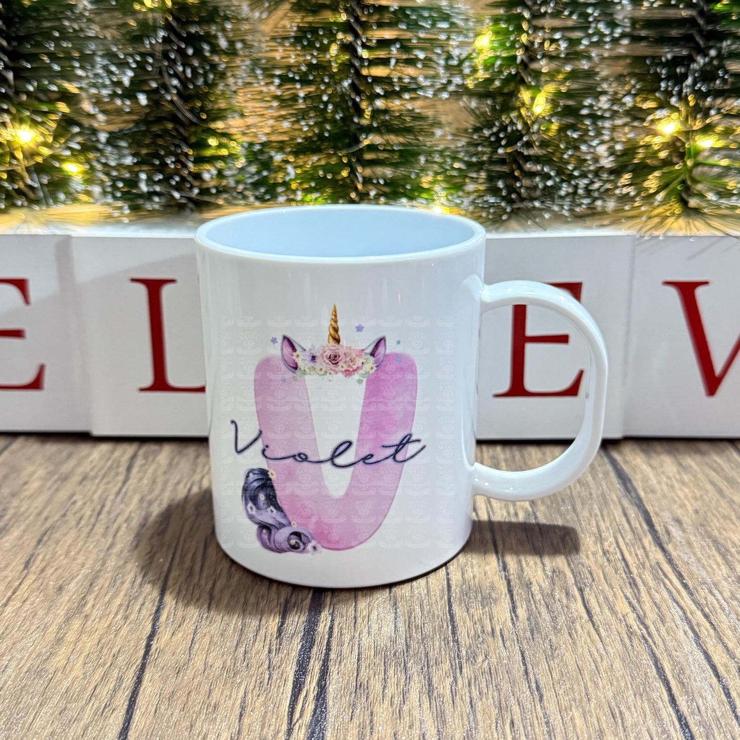 Personalised unbreakable mug. Kids older adult mug 11oz